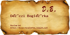 Dóczi Boglárka névjegykártya