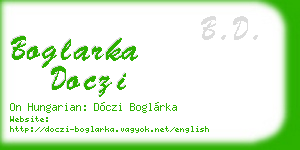 boglarka doczi business card