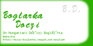 boglarka doczi business card